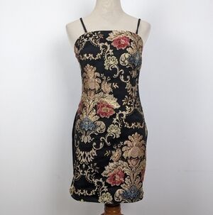 Parisian Short Jacquard Dress Brocade Size 4